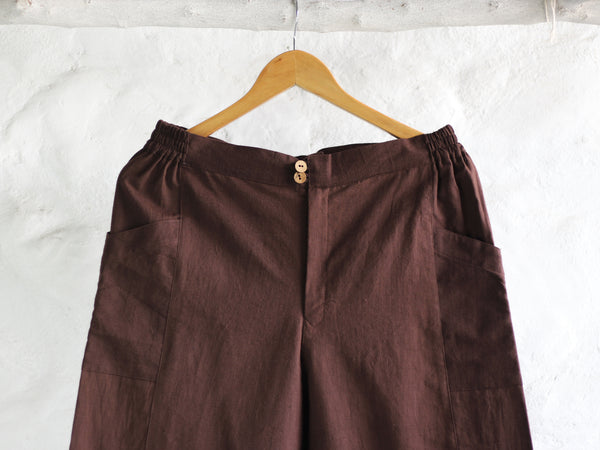 Cotton Maroon Pocket Pant