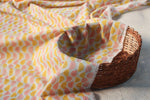 Fabric - Geometric Peach & Yellow