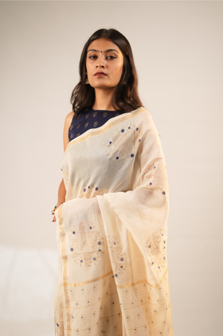 Gajmoti Chanderi Saree