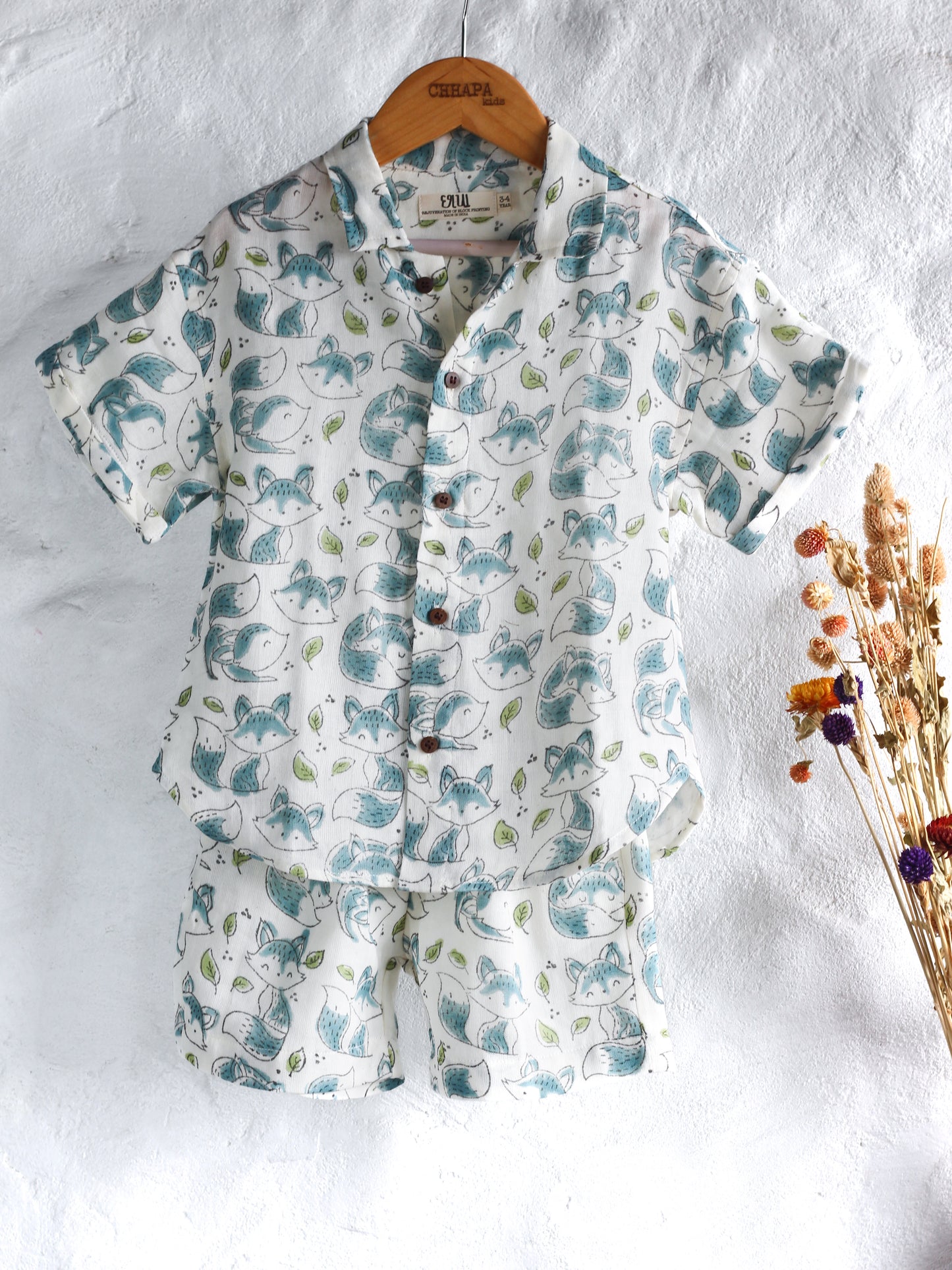 Foxy Muslin Shirt & Short Set