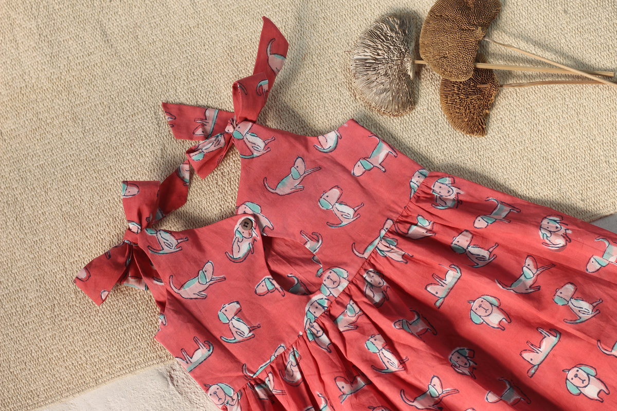 Dog Shoulder Bow Dress