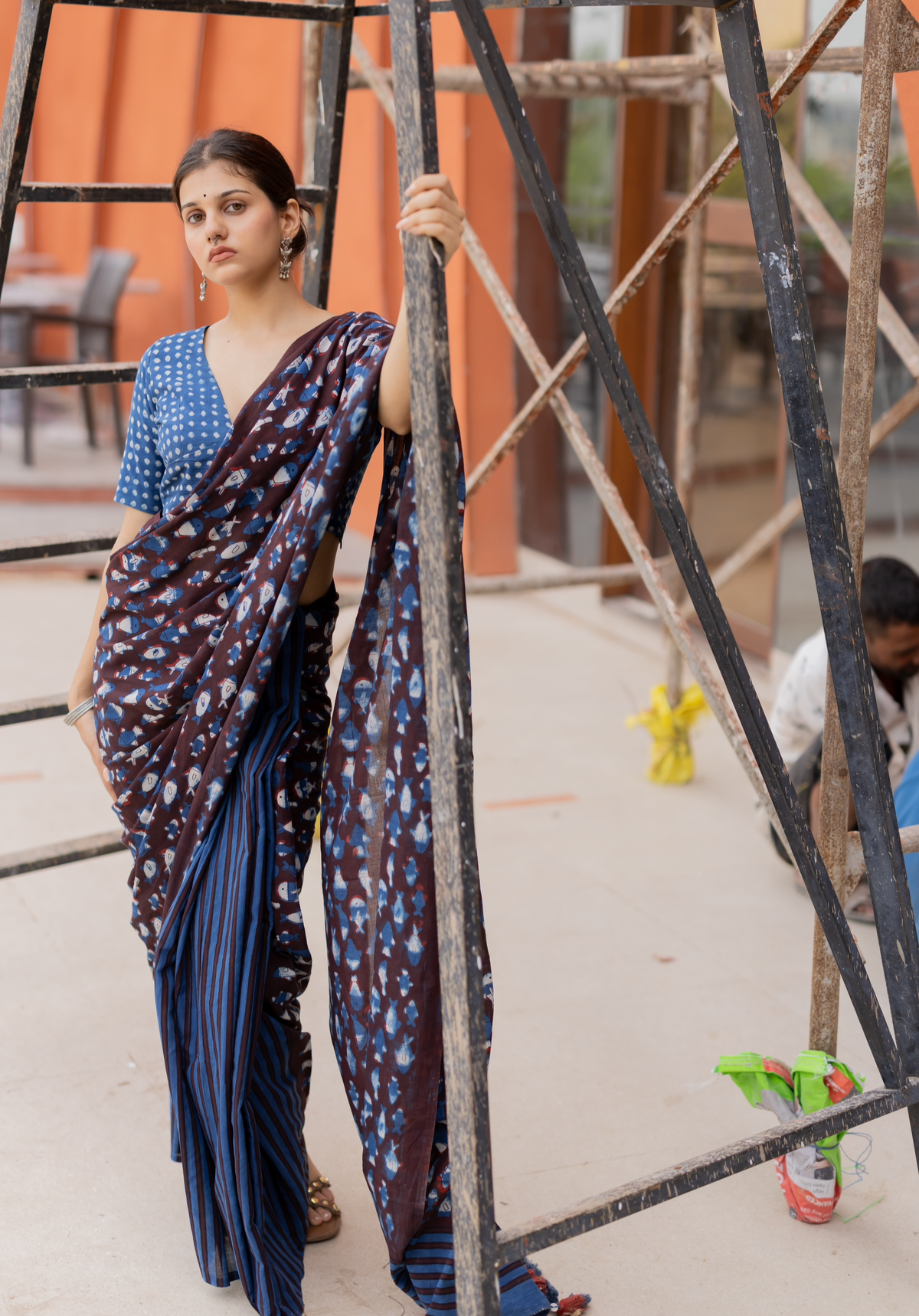 MIDNIGHT FINNY – Mul Cotton Saree