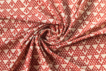 Fabric -Maroon Triangle Bagru Base