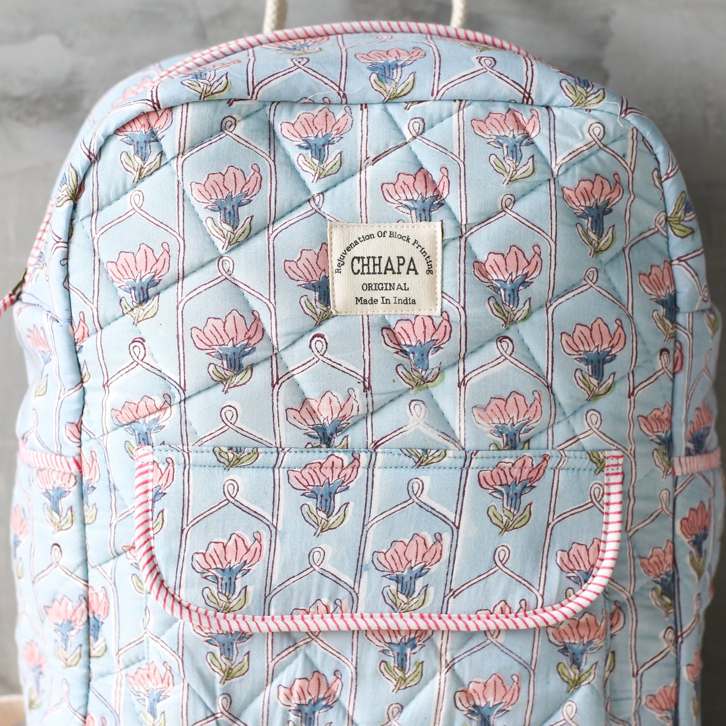 Skyblue Flower Jaal Nappy Bag