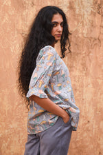 Grey Mushroom Mist Top