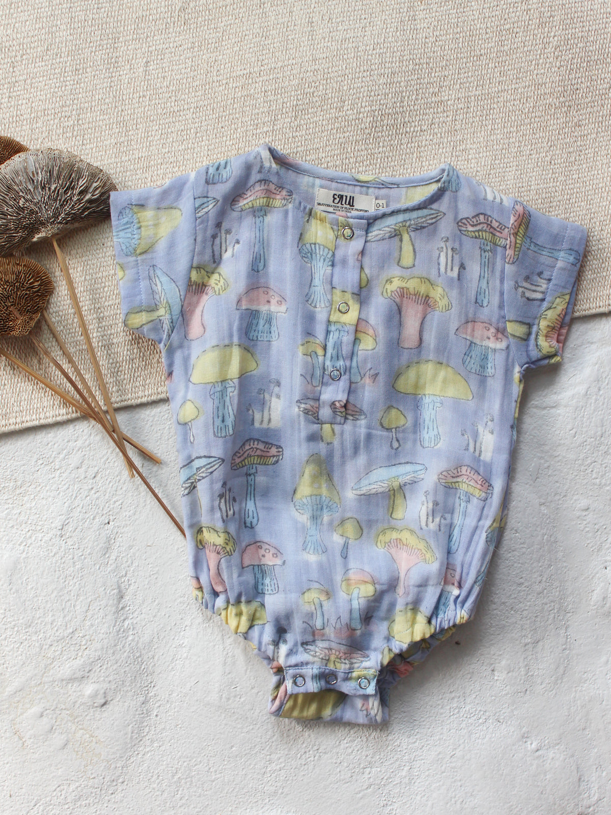 BABY MUSLIN MUSHROOM ROMPER