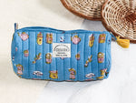 BLUE COFFEE DOODLES POUCH