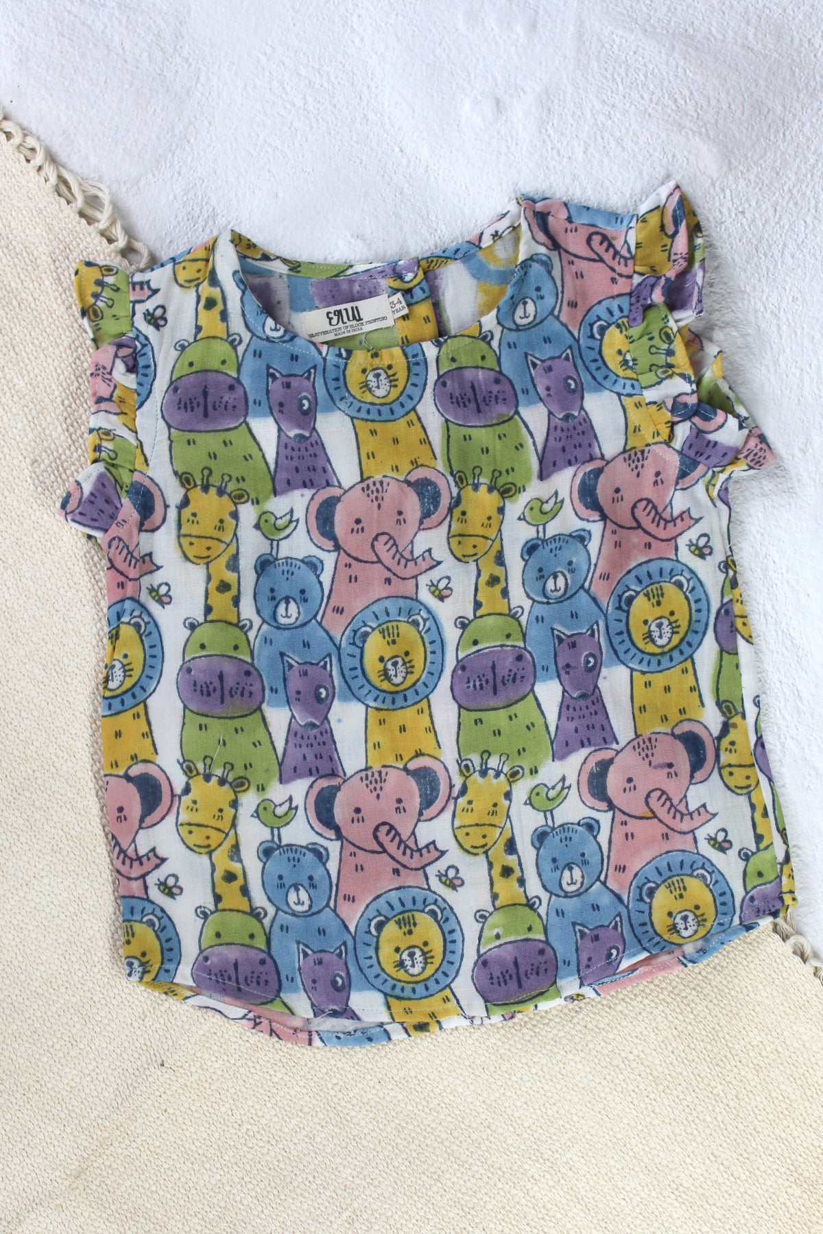 FUN ANIMALS MUSLIN TOP & SHORT SET