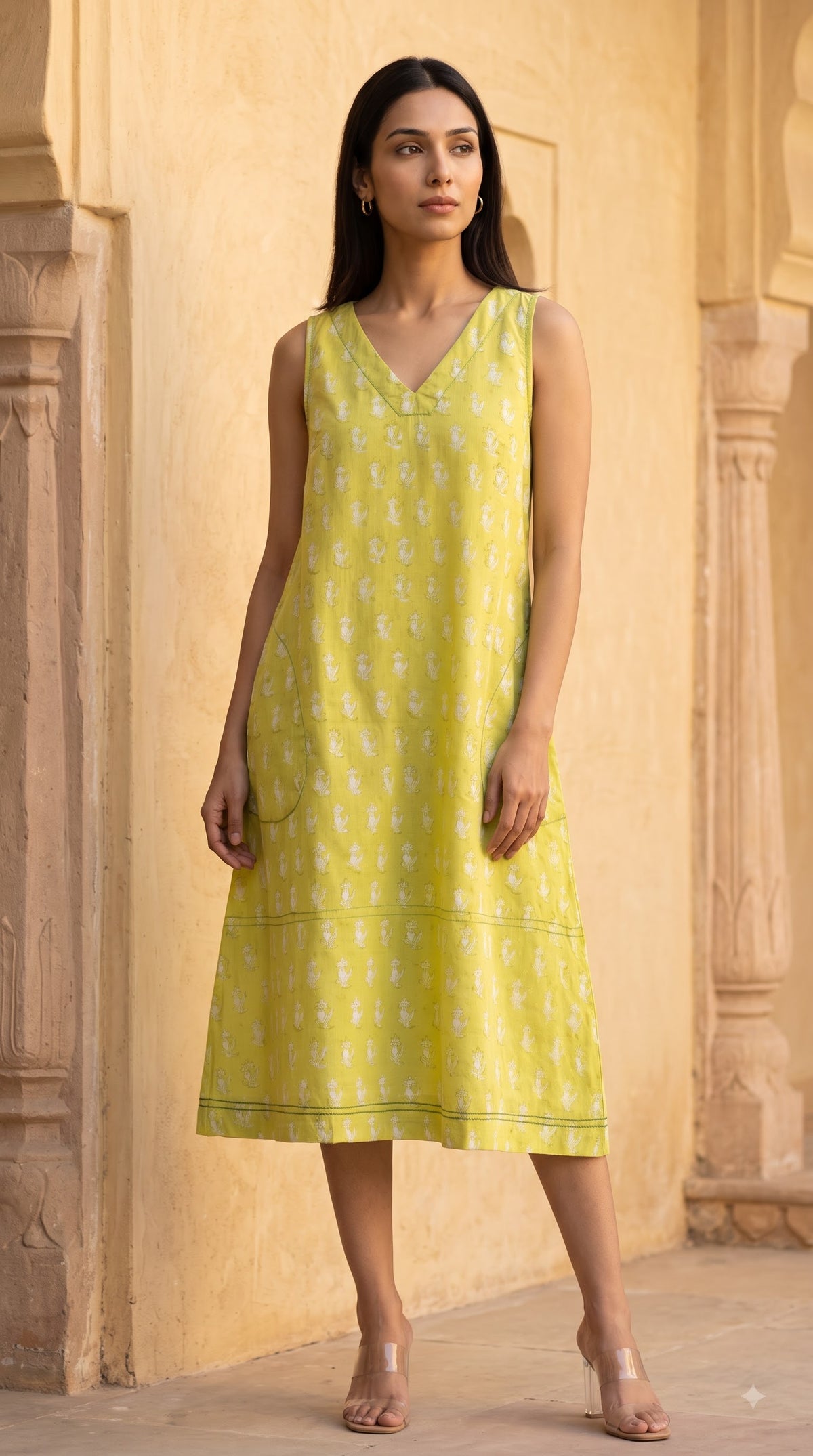 Citrusy Anar butti Dress