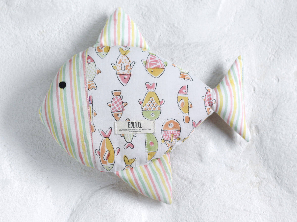 WHITE PASTEL FISH SOFT TOY
