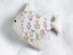 WHITE PASTEL FISH SOFT TOY