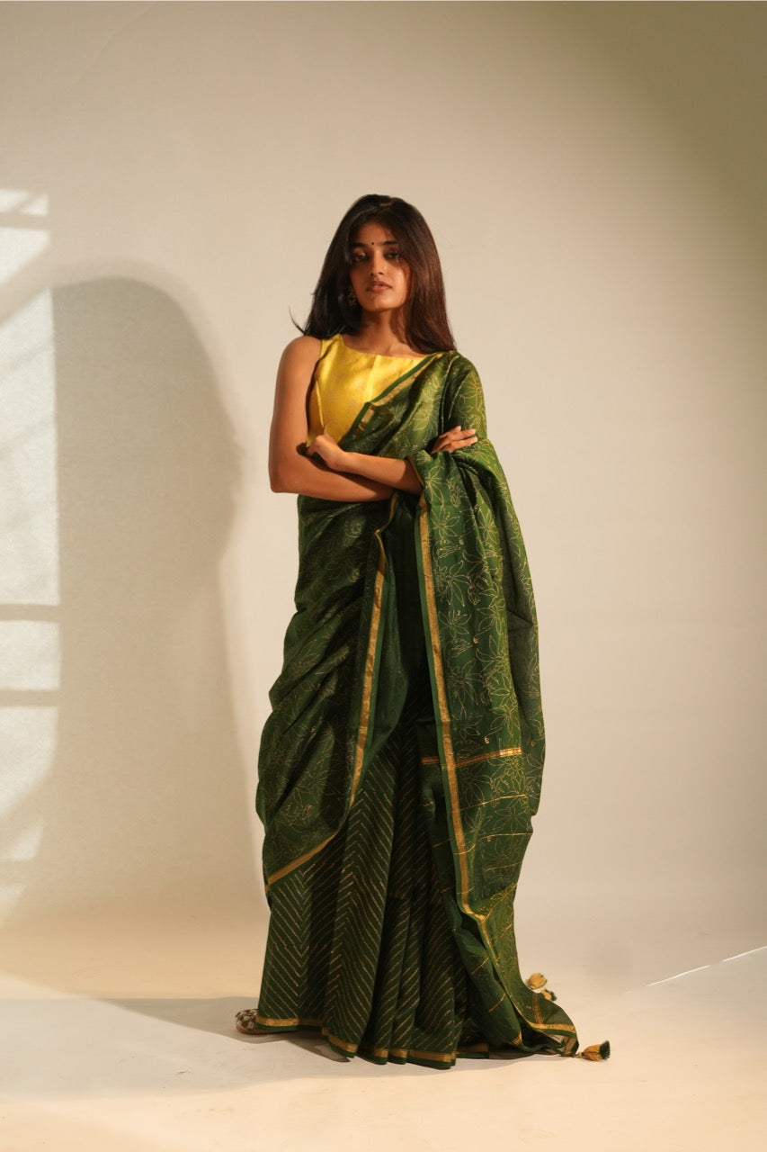 Hariyali Chanderi Saree