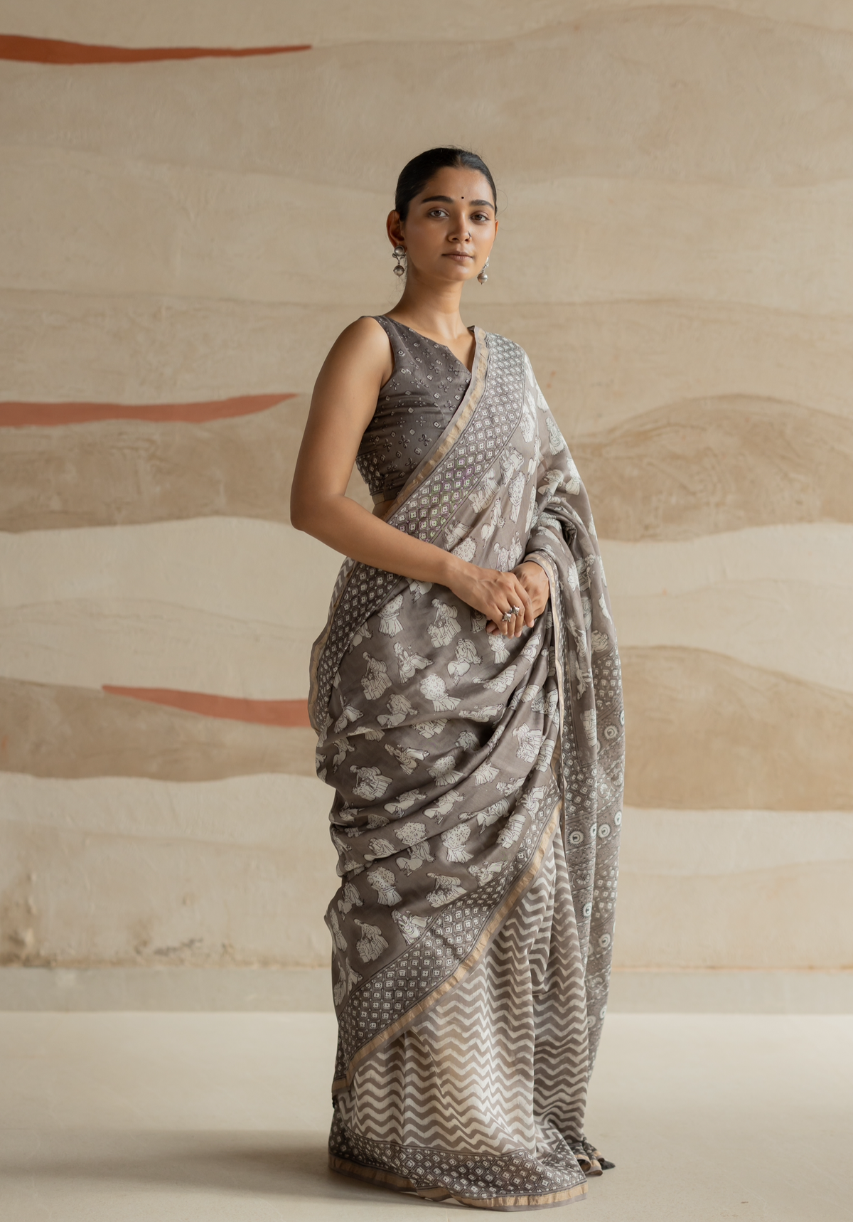 GIRL AT LEISURE - Chanderi Saree