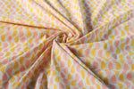 Fabric - Geometric Peach & Yellow