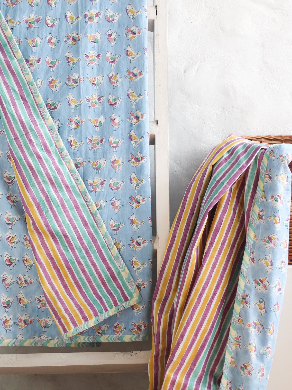 Single Bed Quilt with Birds