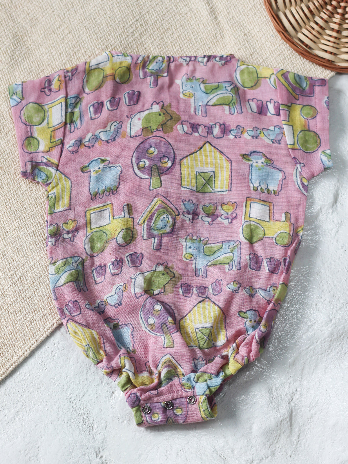 BABY FARM MUSLIN ROMPER
