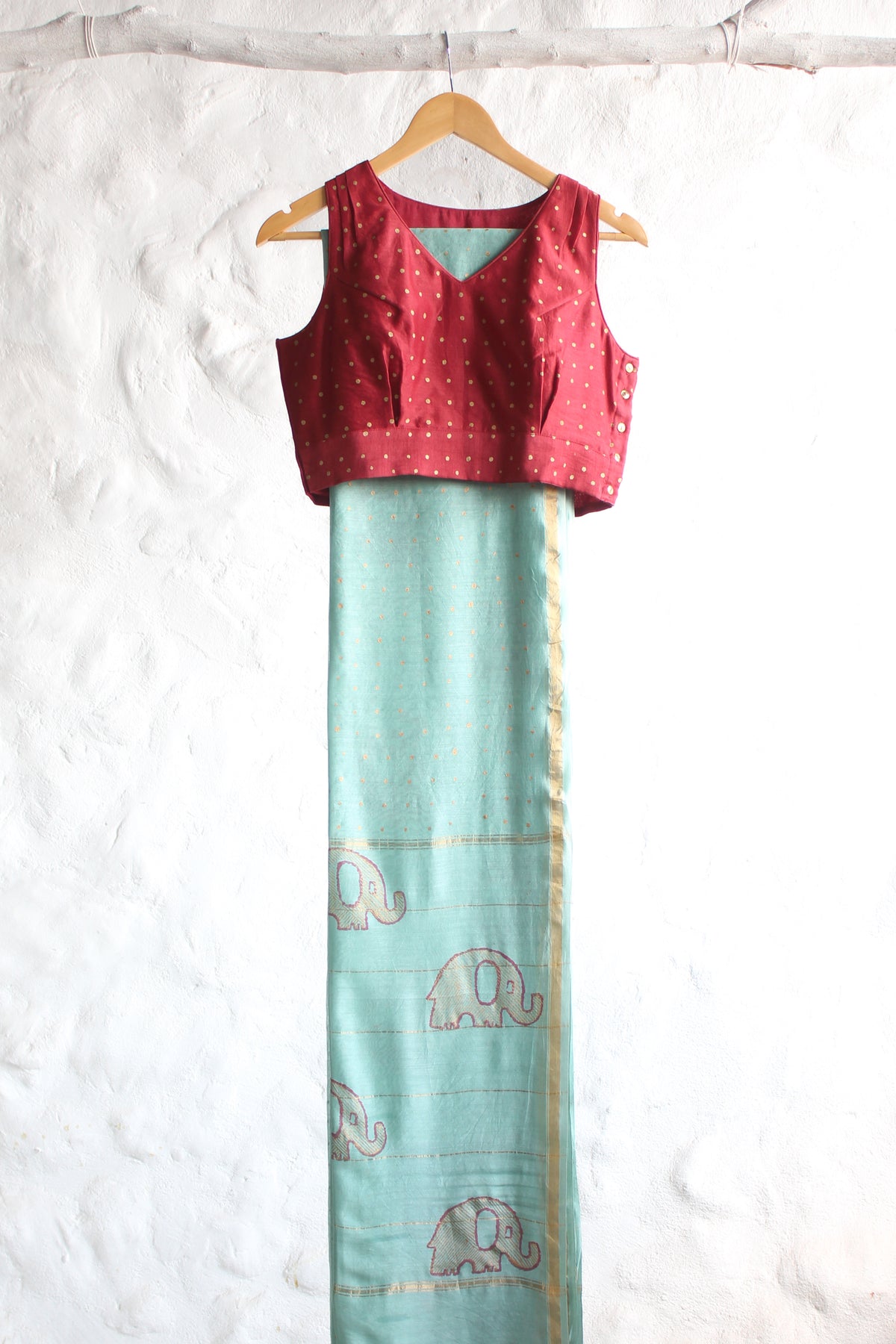 Maroon Radiance Chanderi Blouse