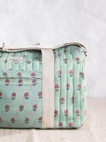 Mint Gulab butti Duffle Bag