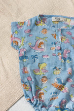 BABY DINO MUSLIN ROMPER