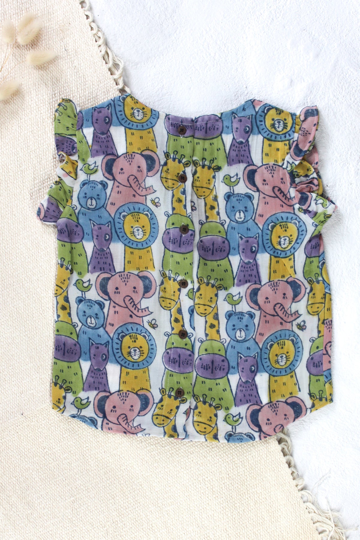 FUN ANIMALS MUSLIN TOP & SHORT SET