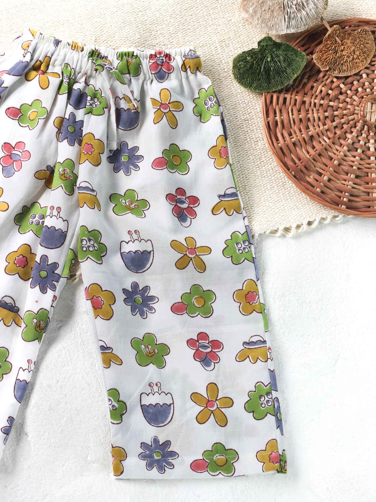 FLOWER TOP & PANT SET