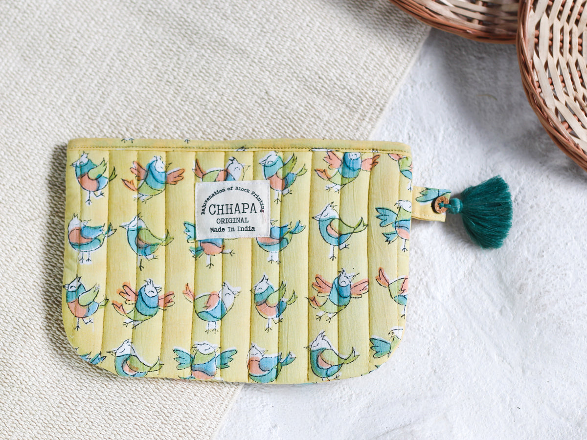 YELLOW BIRDS POUCH