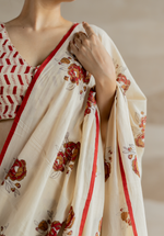 ROSE IVORY – Mul Cotton Saree