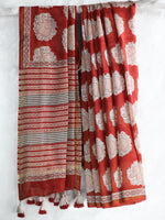 Maroon Elephant -Chanderi Saree