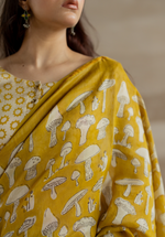 GOLDEN MUSHROOM - Chanderi Saree