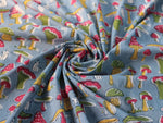Fabric -Colourful Mushroom