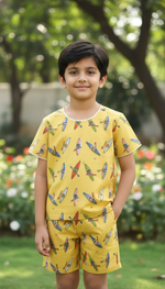 KIDS YELLOW KAYAK SHIRT & SHORT SET
