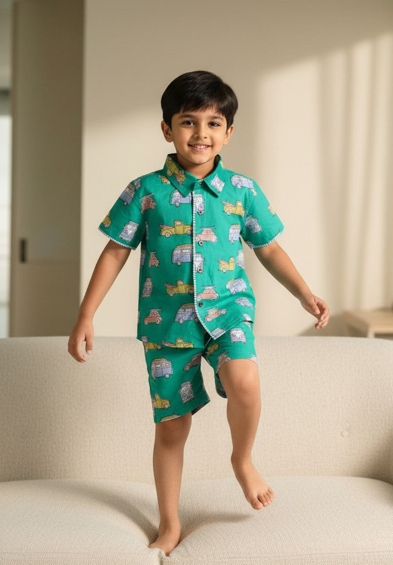 KIDS CAMPER VAN SHIRT & SHORT SET