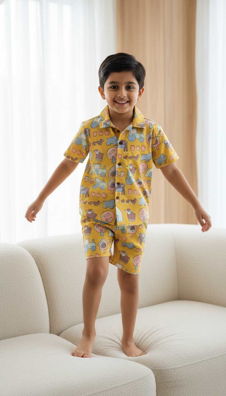 KIDS FARM SHIRT & SHORT SET