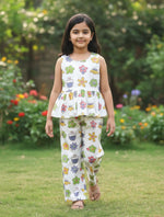 FLOWER TOP & PANT SET