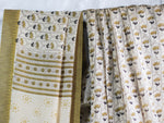 Bagru Natural Yellow Jaal -Chanderi Saree