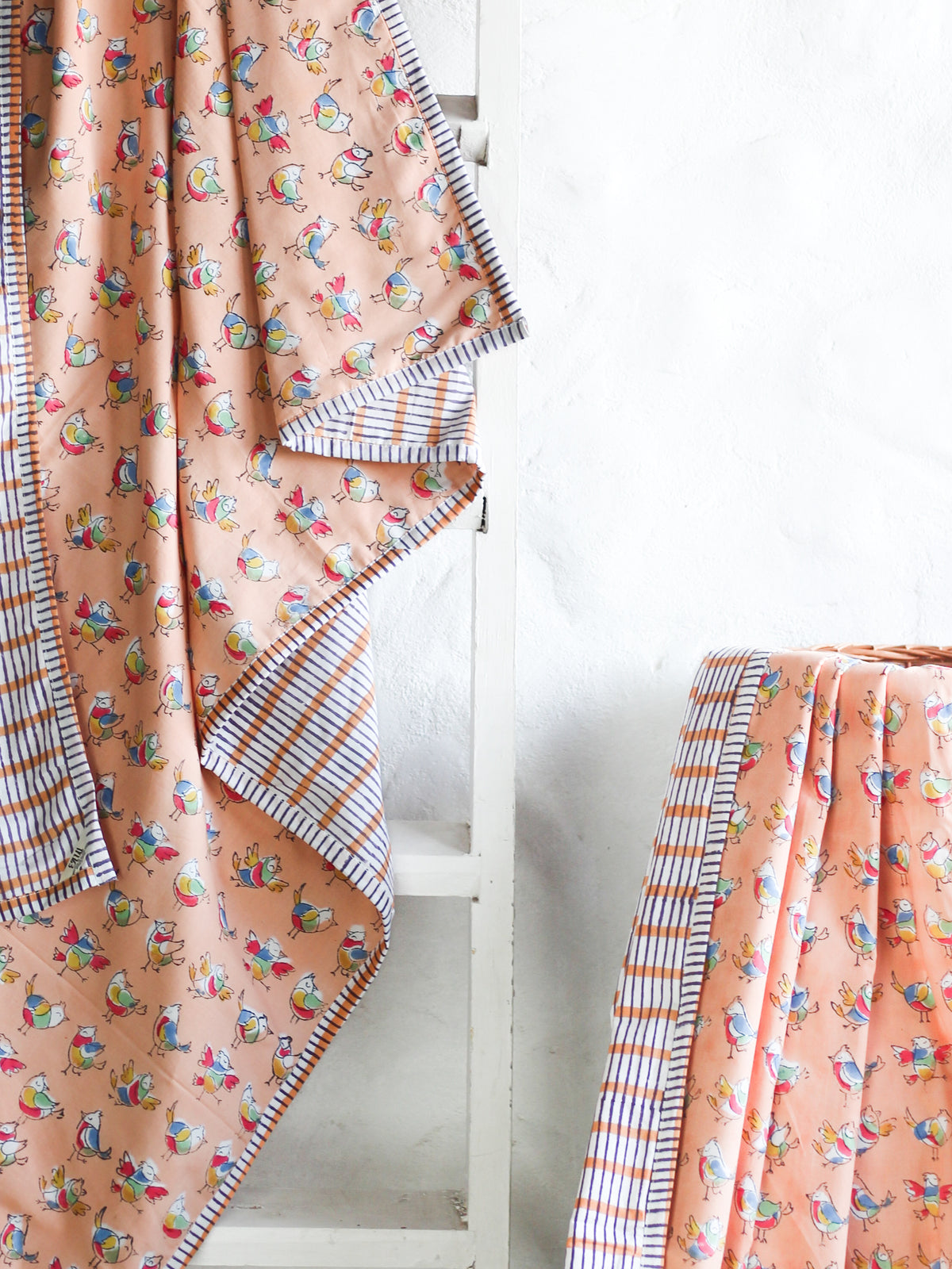 Kids Quilts - Peach Birds