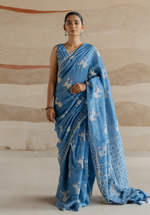 NEEL GULAB - Chanderi Saree