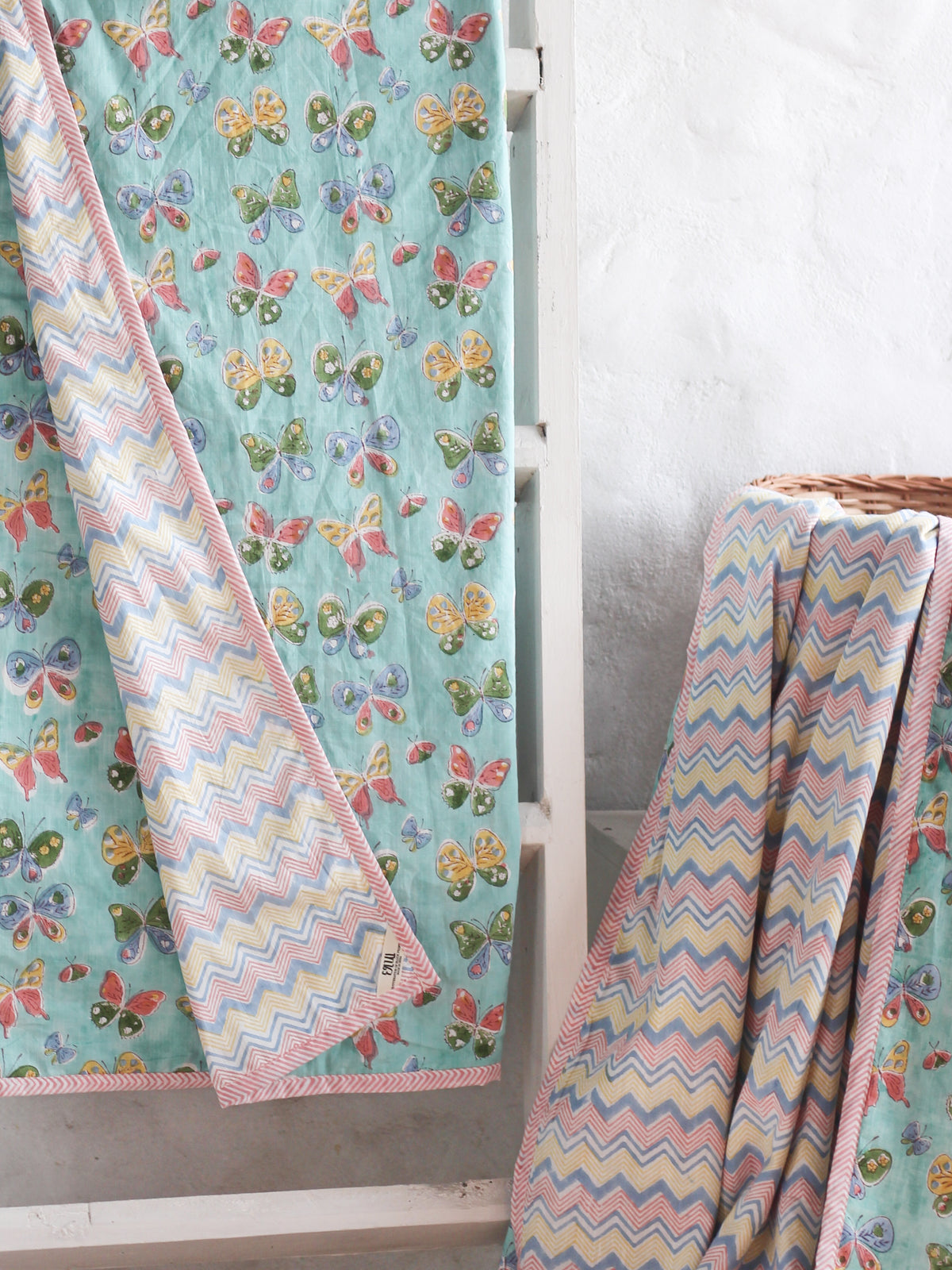 Single Bed Quilt with Butterfly