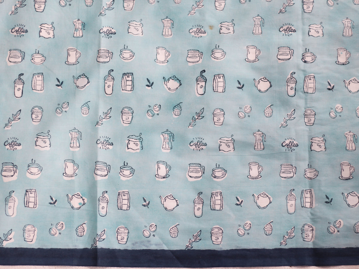ETI- MINTY COFFEE DELIGHT - Mul Cotton Saree
