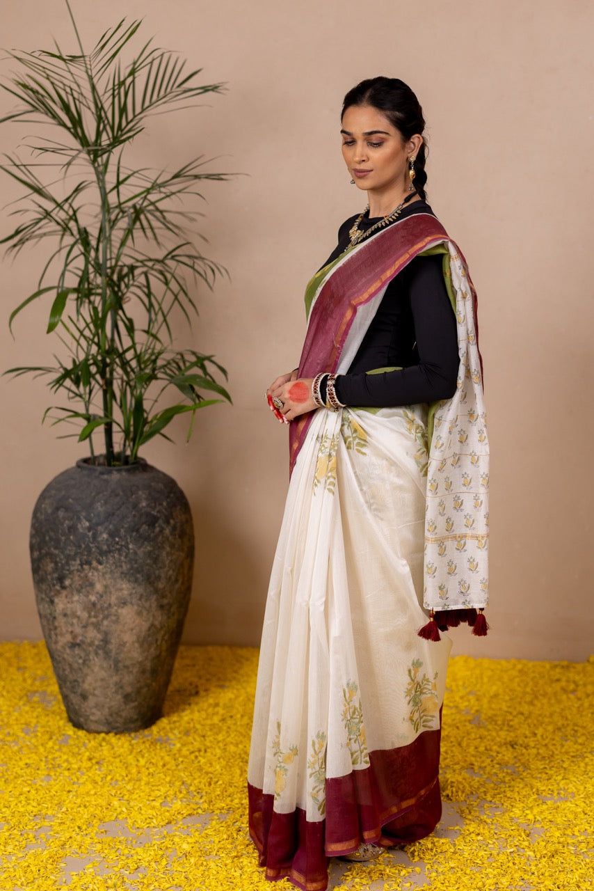 ANURAAG PHOOL Chanderi Saree