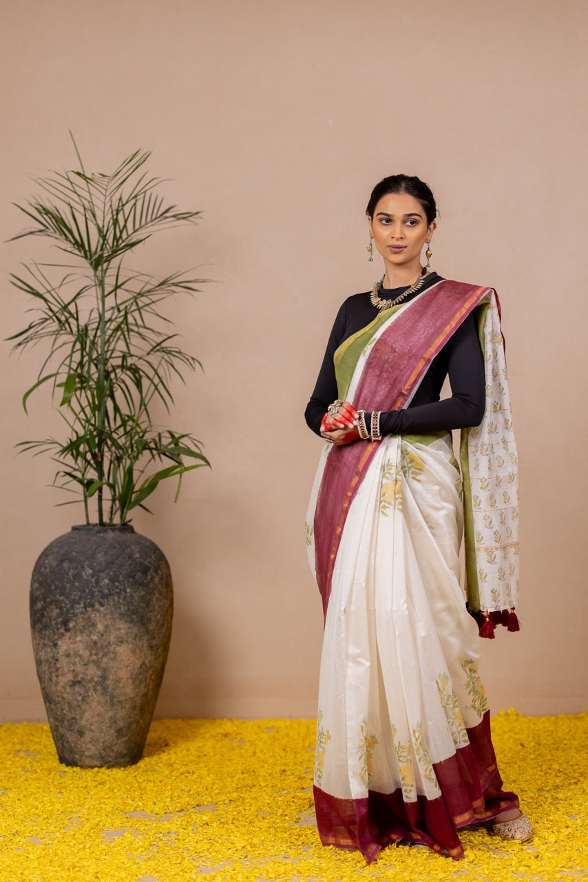 ANURAAG PHOOL Chanderi Saree