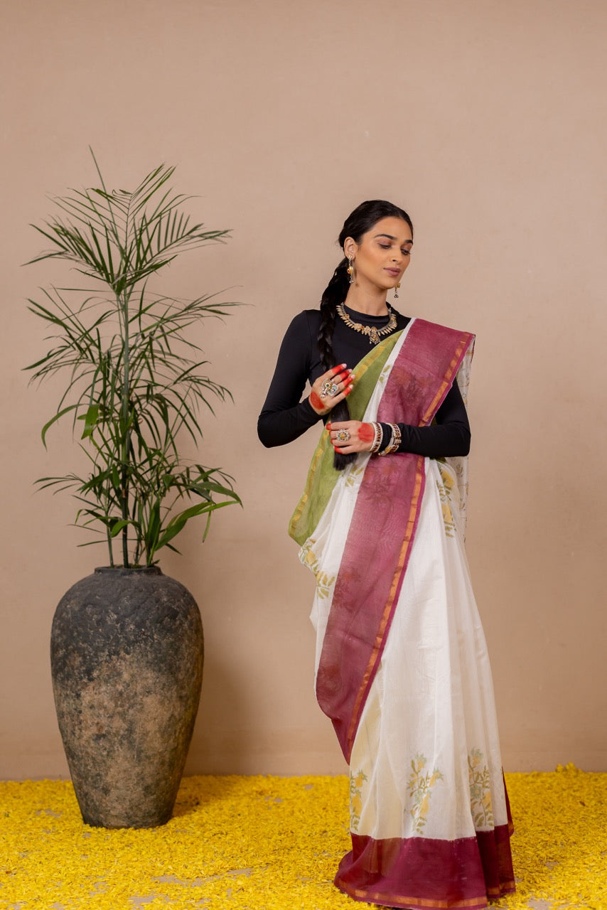 ANURAAG PHOOL Chanderi Saree