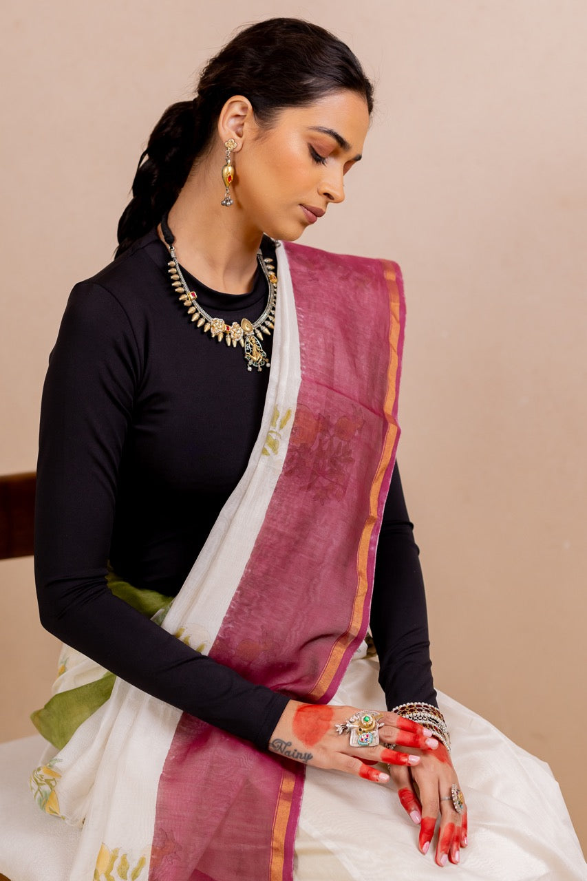 ANURAAG PHOOL Chanderi Saree