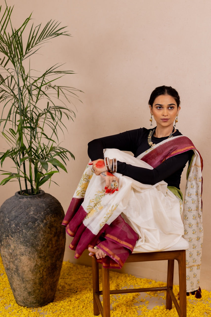 ANURAAG PHOOL Chanderi Saree