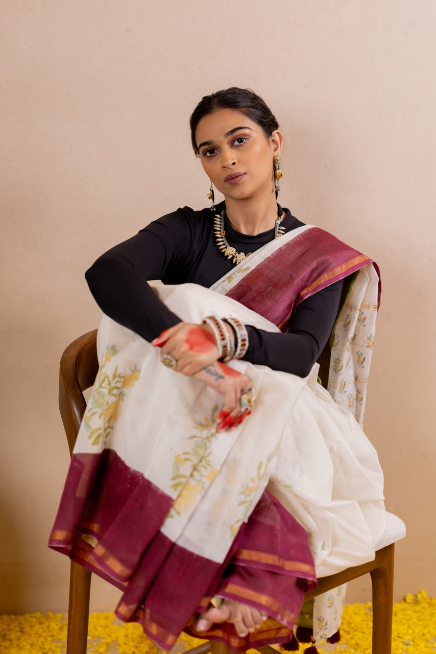 ANURAAG PHOOL Chanderi Saree