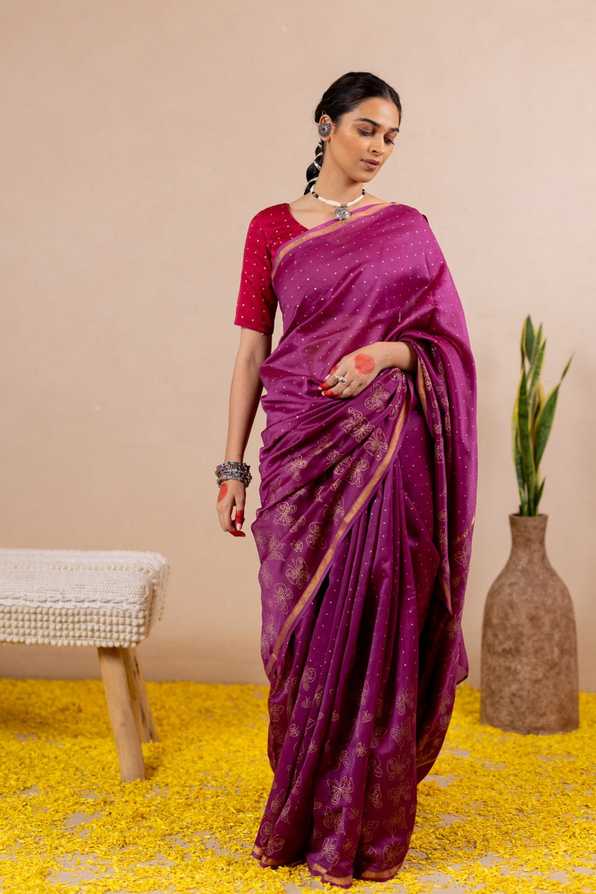 TITLI RAAS Chanderi Saree