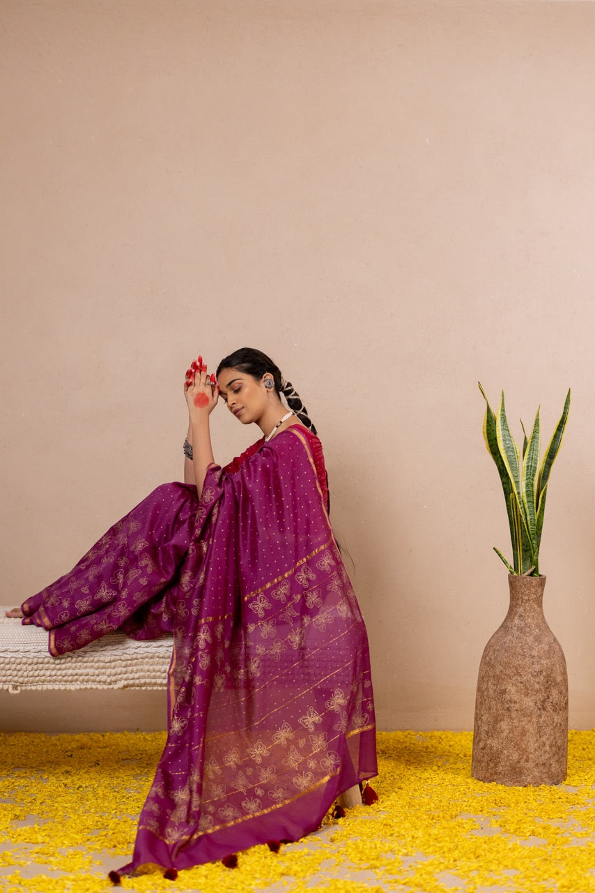 TITLI RAAS Chanderi Saree