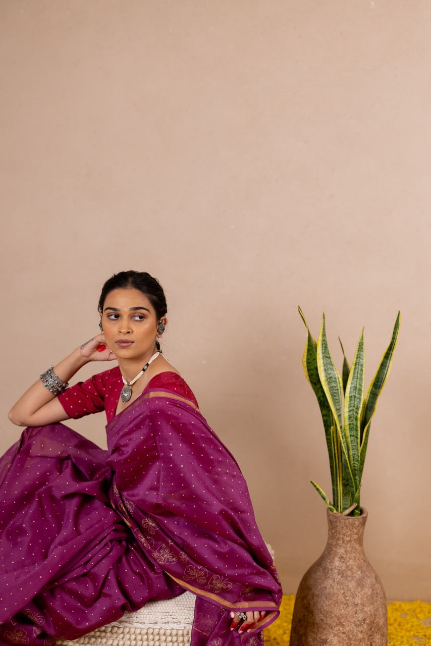 TITLI RAAS Chanderi Saree