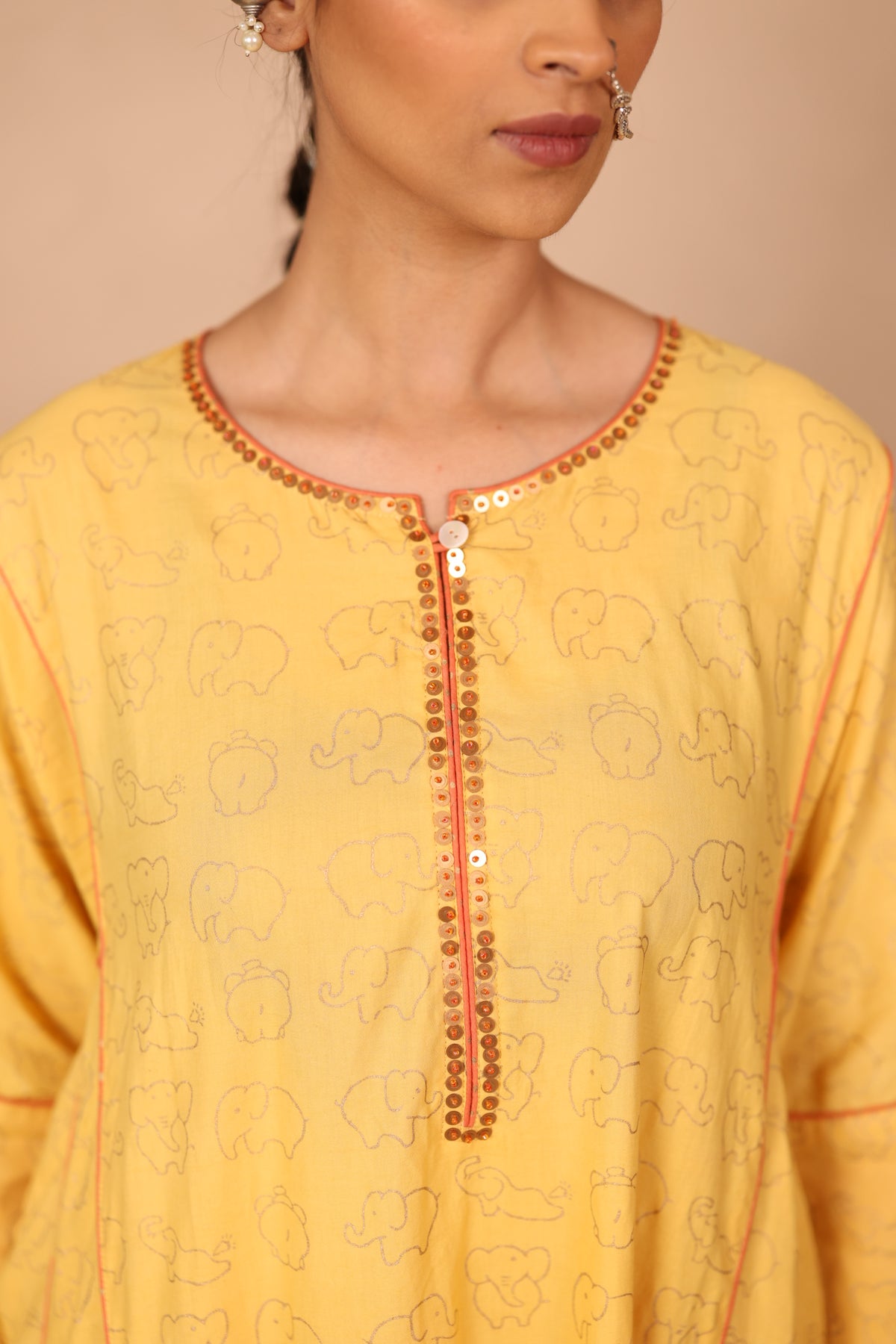 GOLDEN TUSK - Satin Cotton Kurtaset