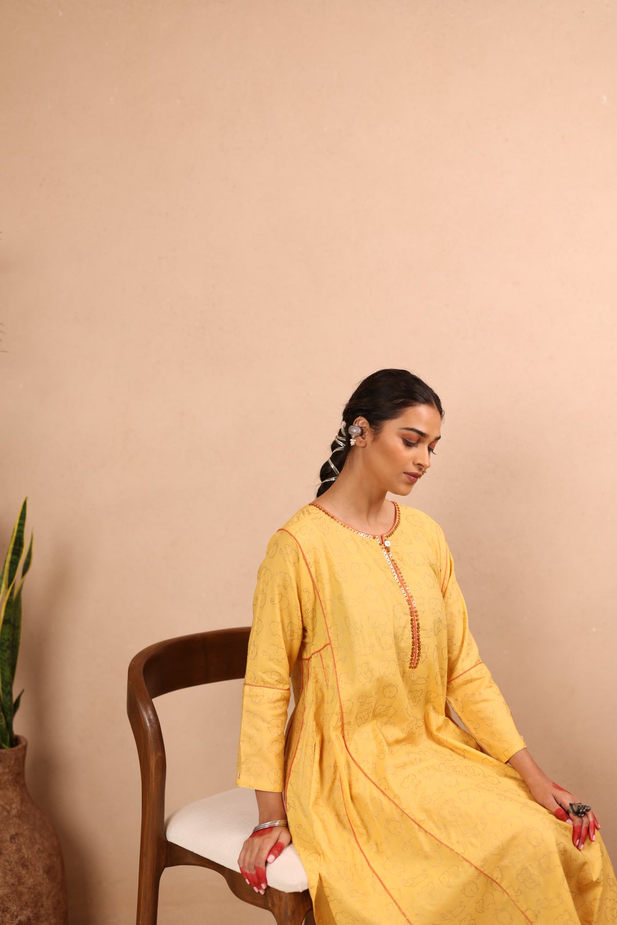 GOLDEN TUSK - Satin Cotton Kurtaset